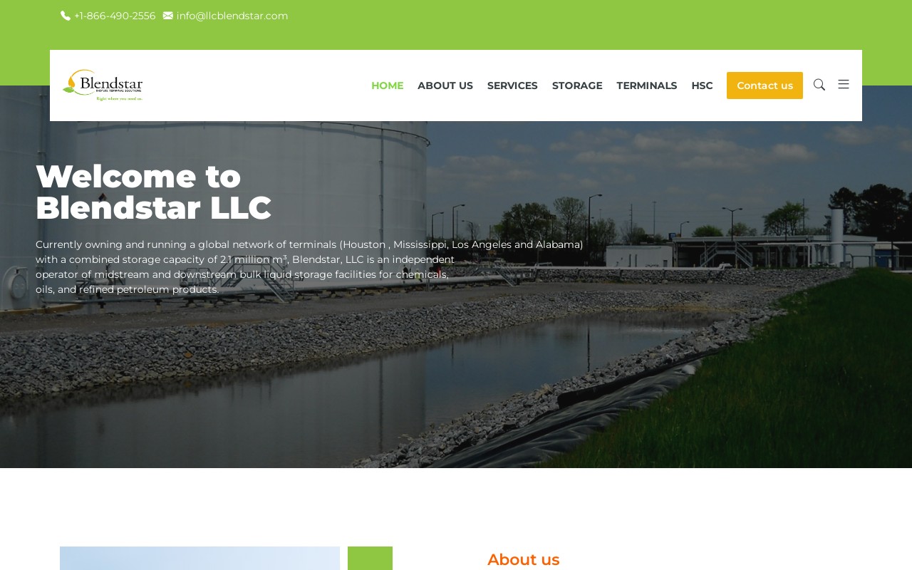 Screenshot of llcblendstar.com