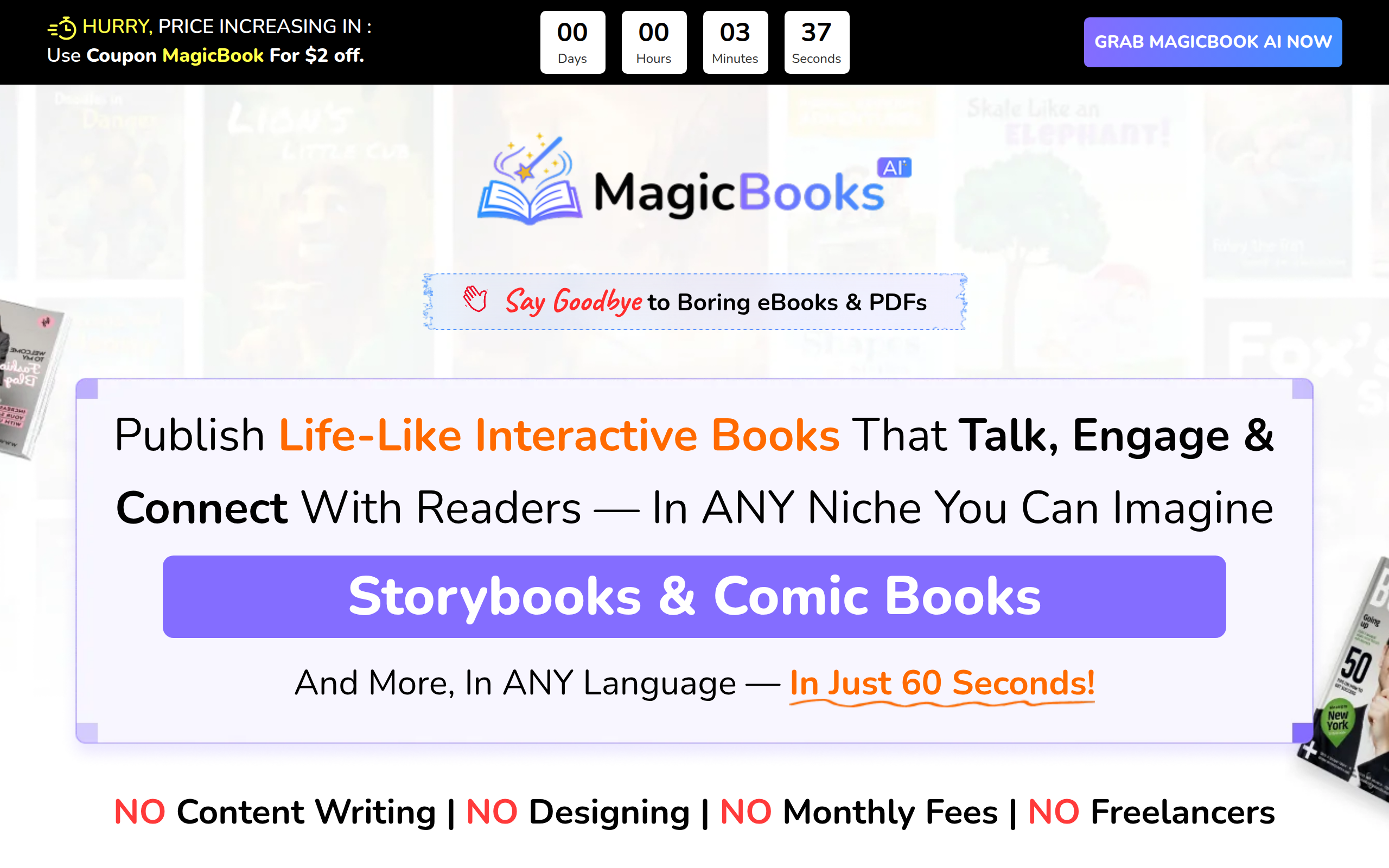 Screenshot of magicbooksai.com