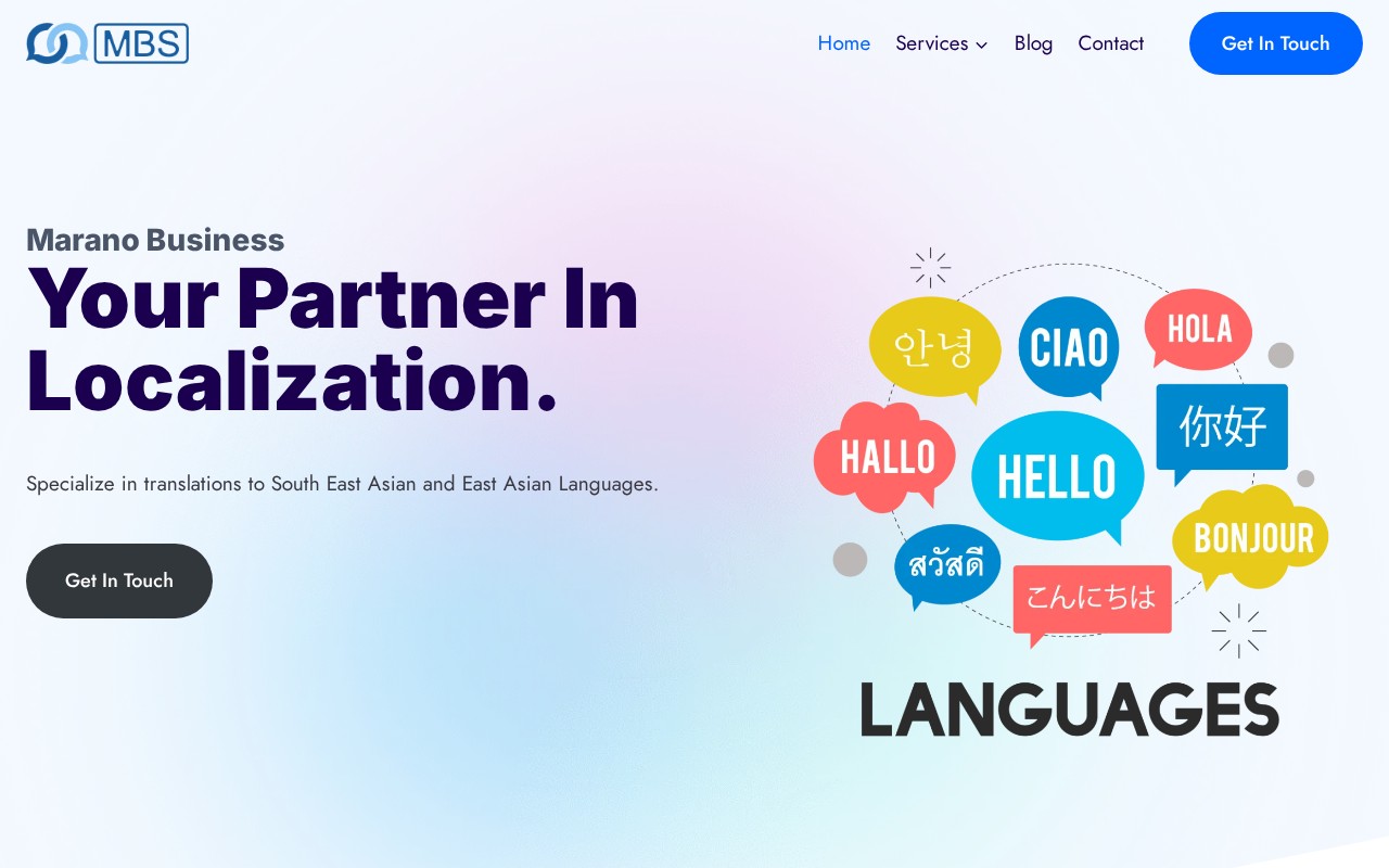 Screenshot of maranobusiness.com