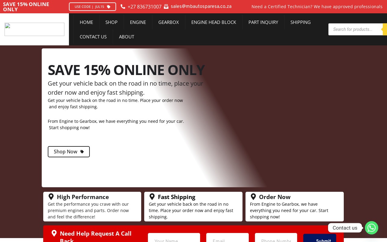 mbautospares.co.za