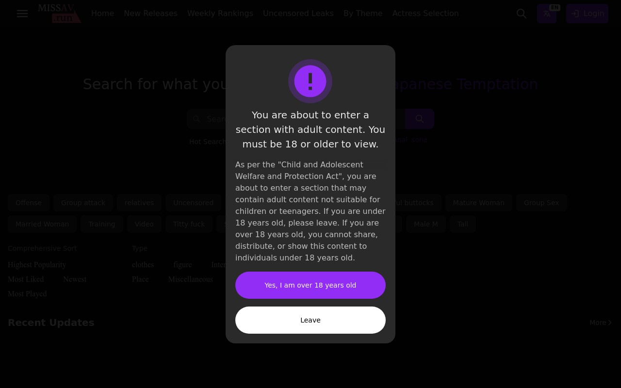 Screenshot of missav.run