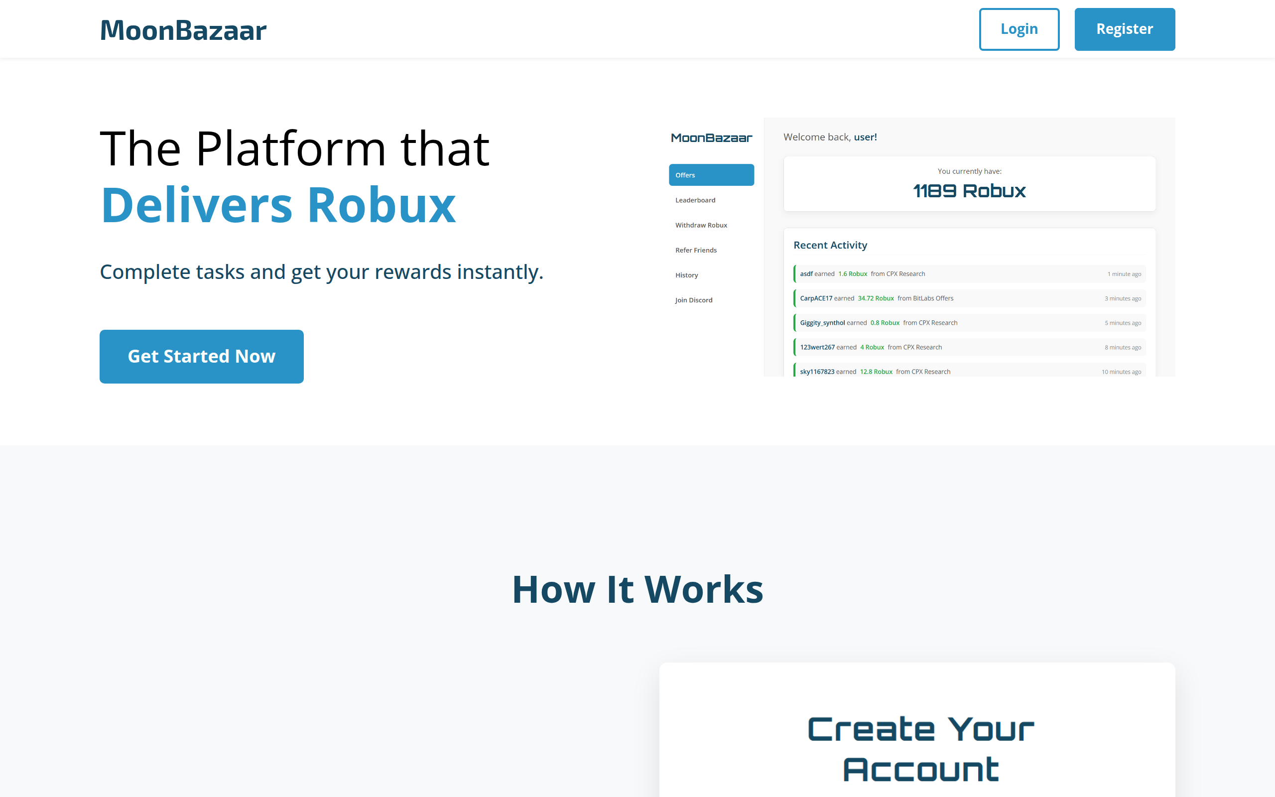 Screenshot of moonbazaar.xyz