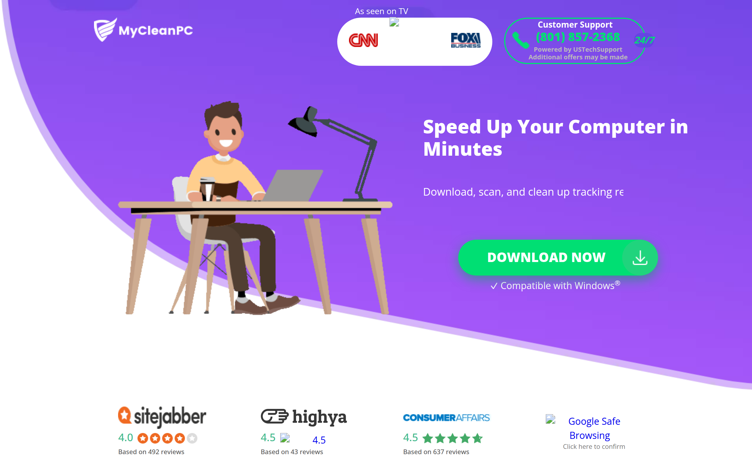 Screenshot of mycleanpc.com