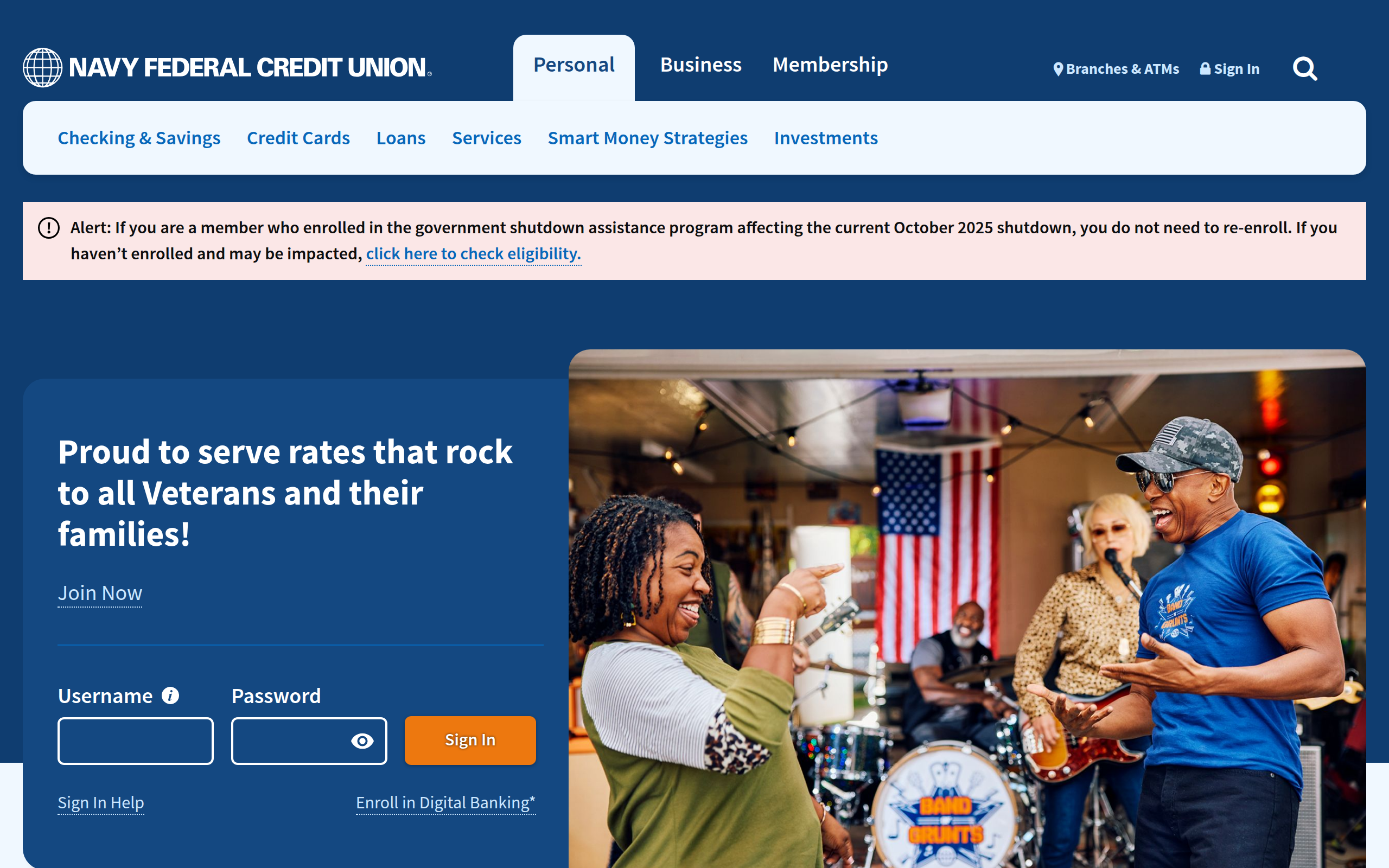 Screenshot of navyfcu.org