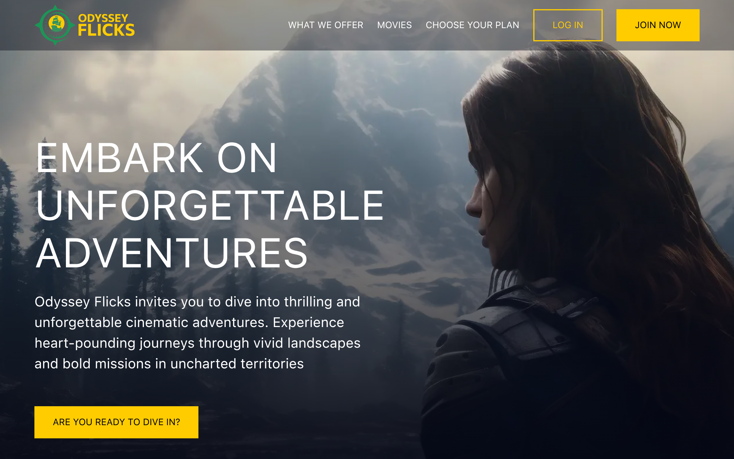 Screenshot of odysseyflicks.com