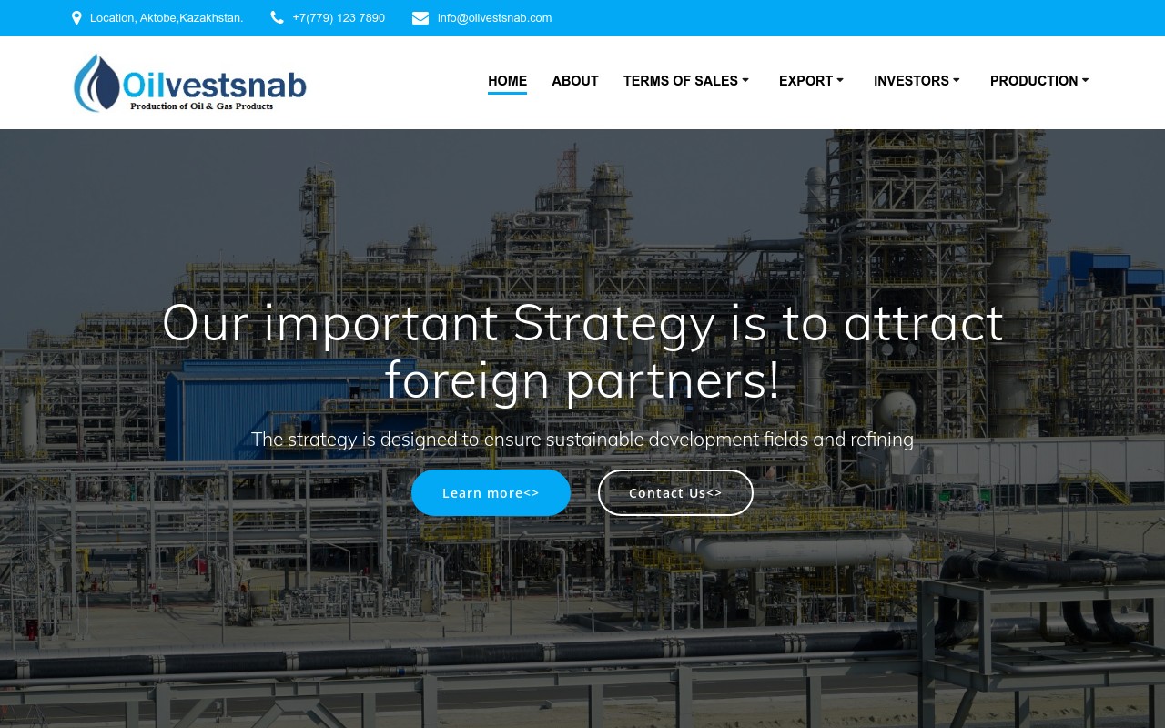 Screenshot of oilvestsnab.com