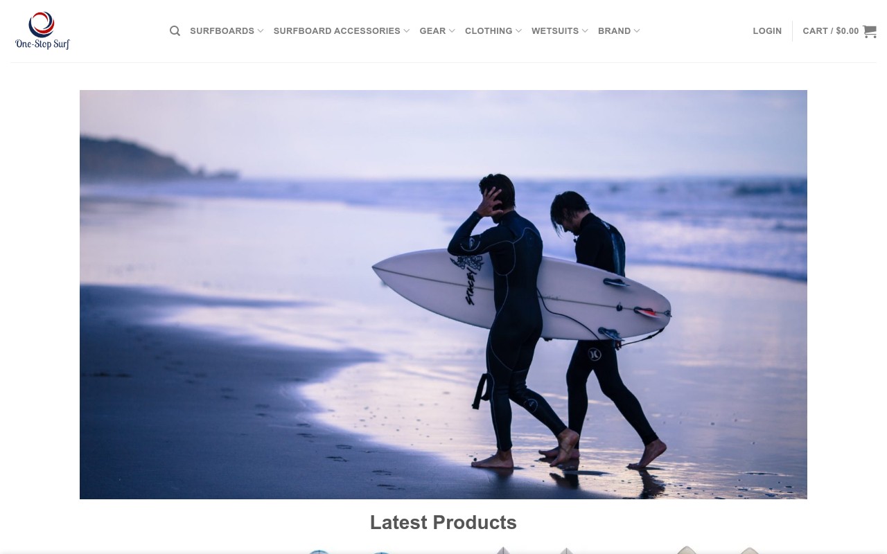 Screenshot of one-stopsurf.com