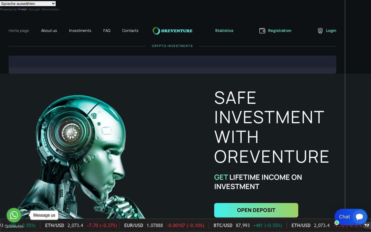 Screenshot of oreventure.org