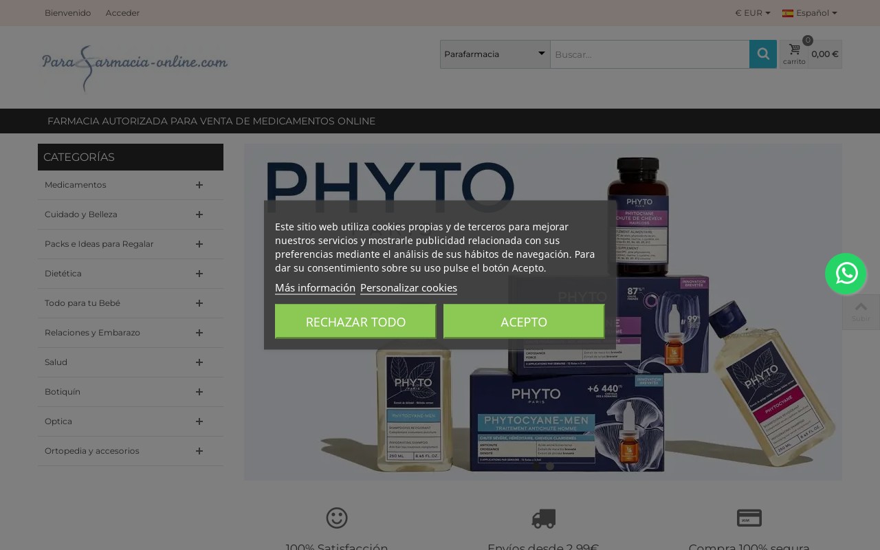 Screenshot of parafarmacia-online.com