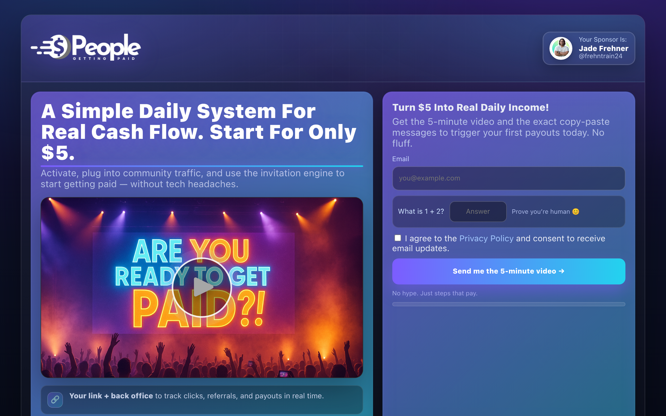 Screenshot of peoplegettingpaid.com