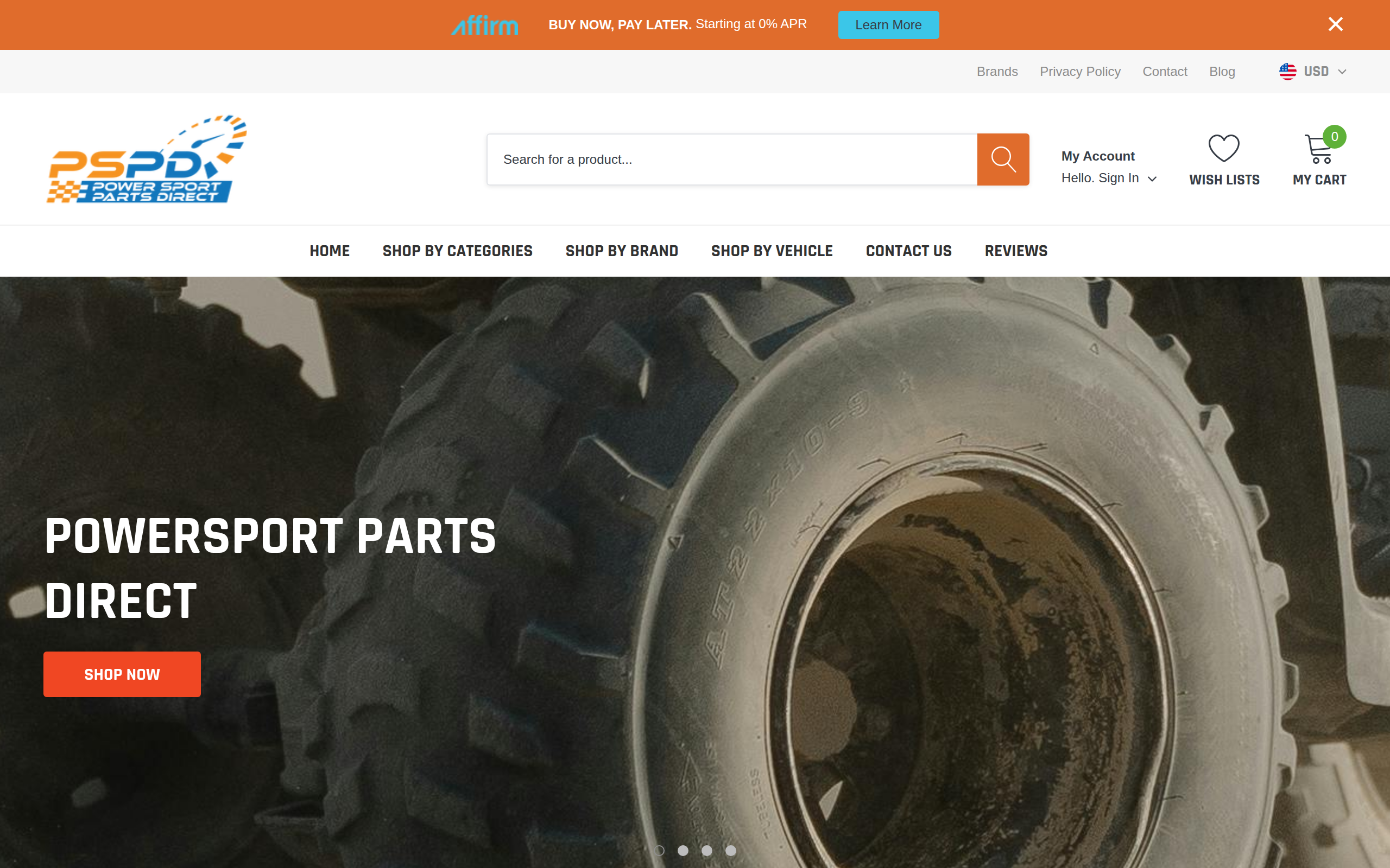 Screenshot of powersportpartsdirect.com