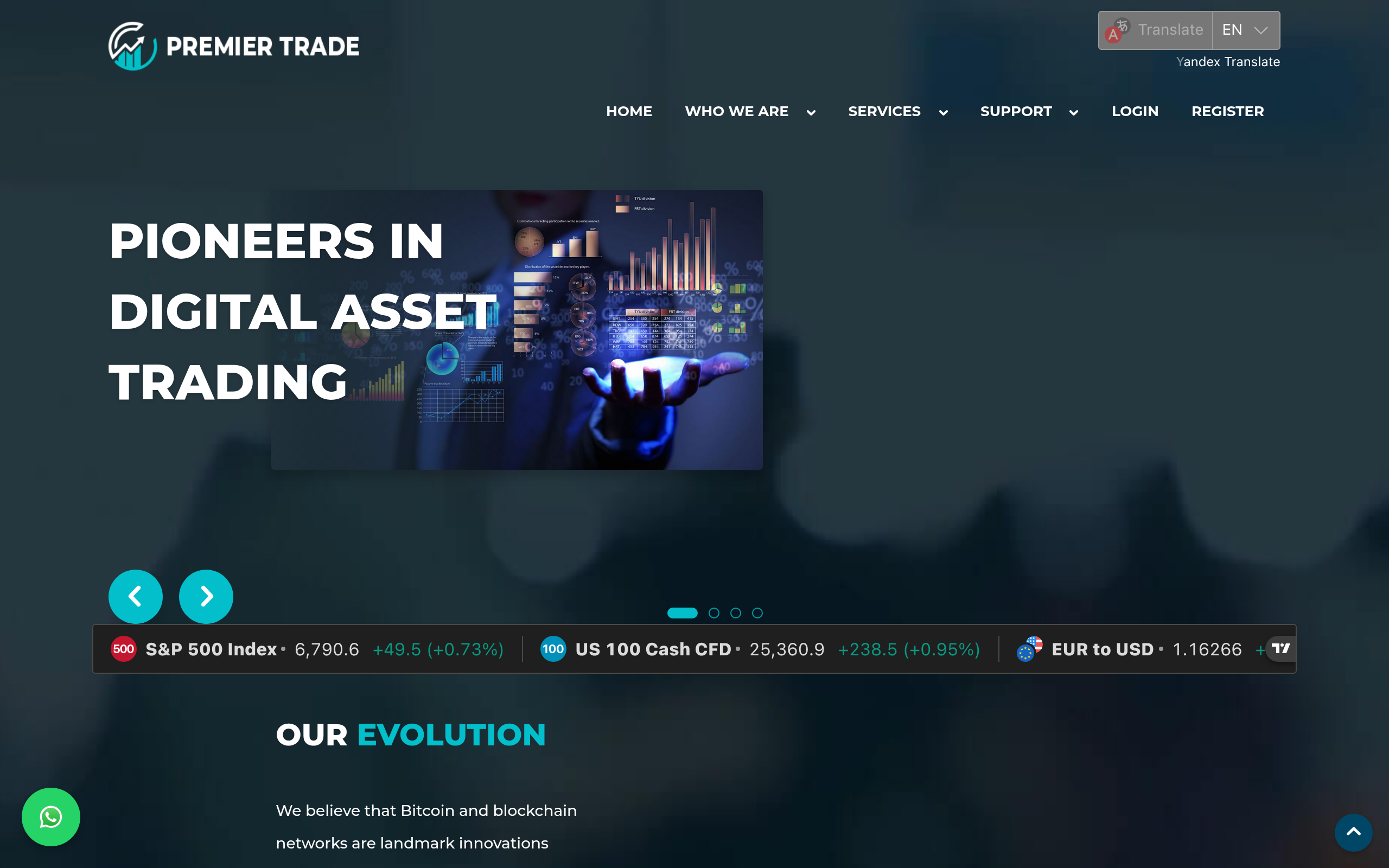 Screenshot of premier-trade.com