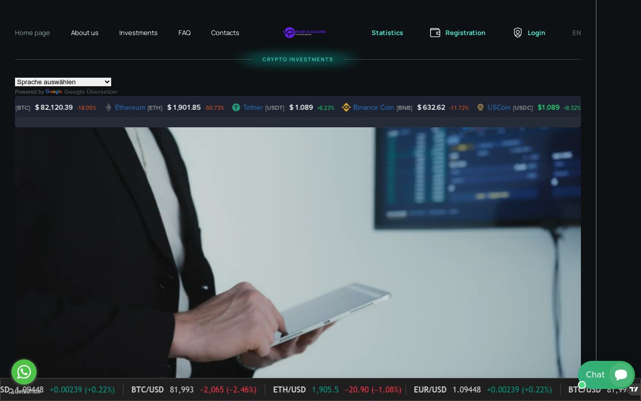 Screenshot of primefxanalysis.live