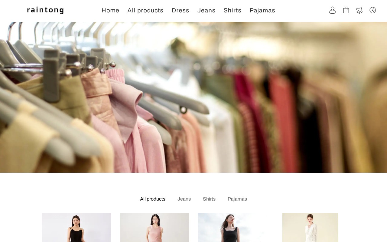 Screenshot of raintong.com