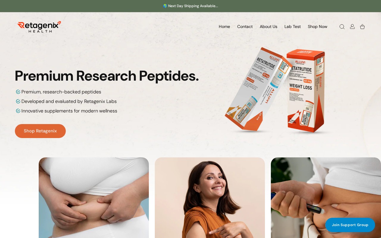 Screenshot of retagenix.com