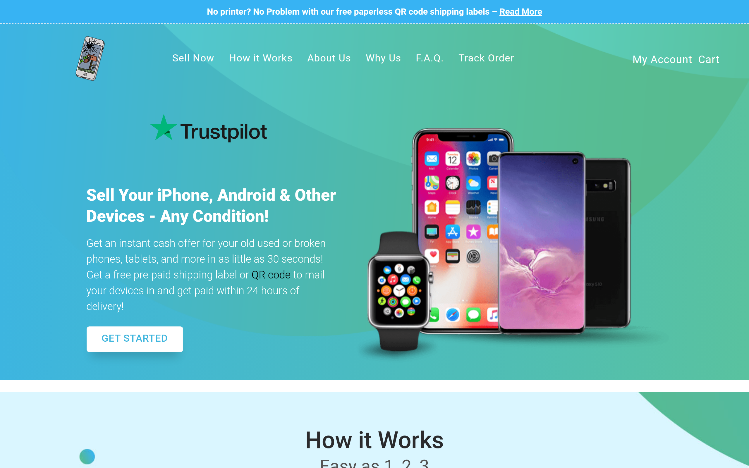 Screenshot of sellthatcell.com
