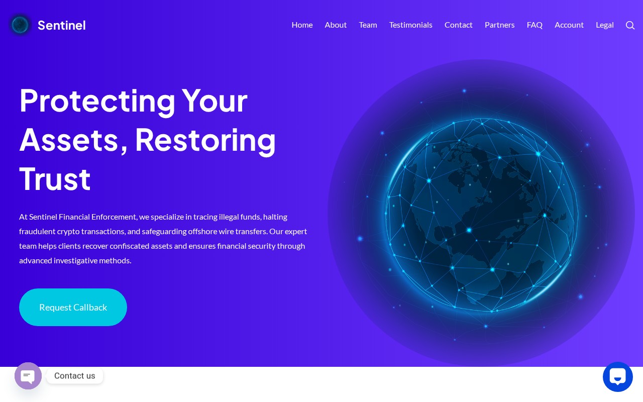 Screenshot of sentinel-fe.com