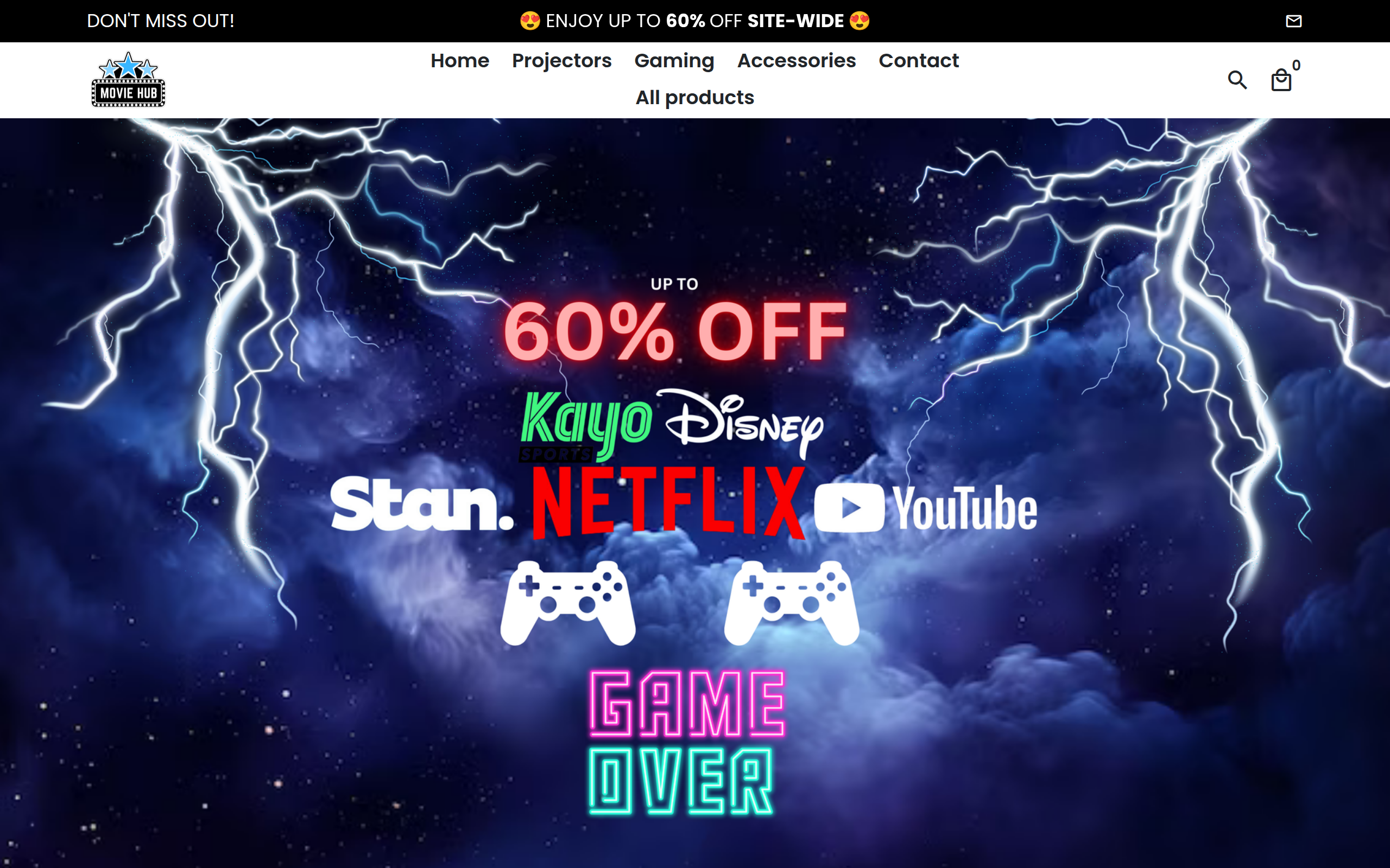 Screenshot of shopmoviehub.com
