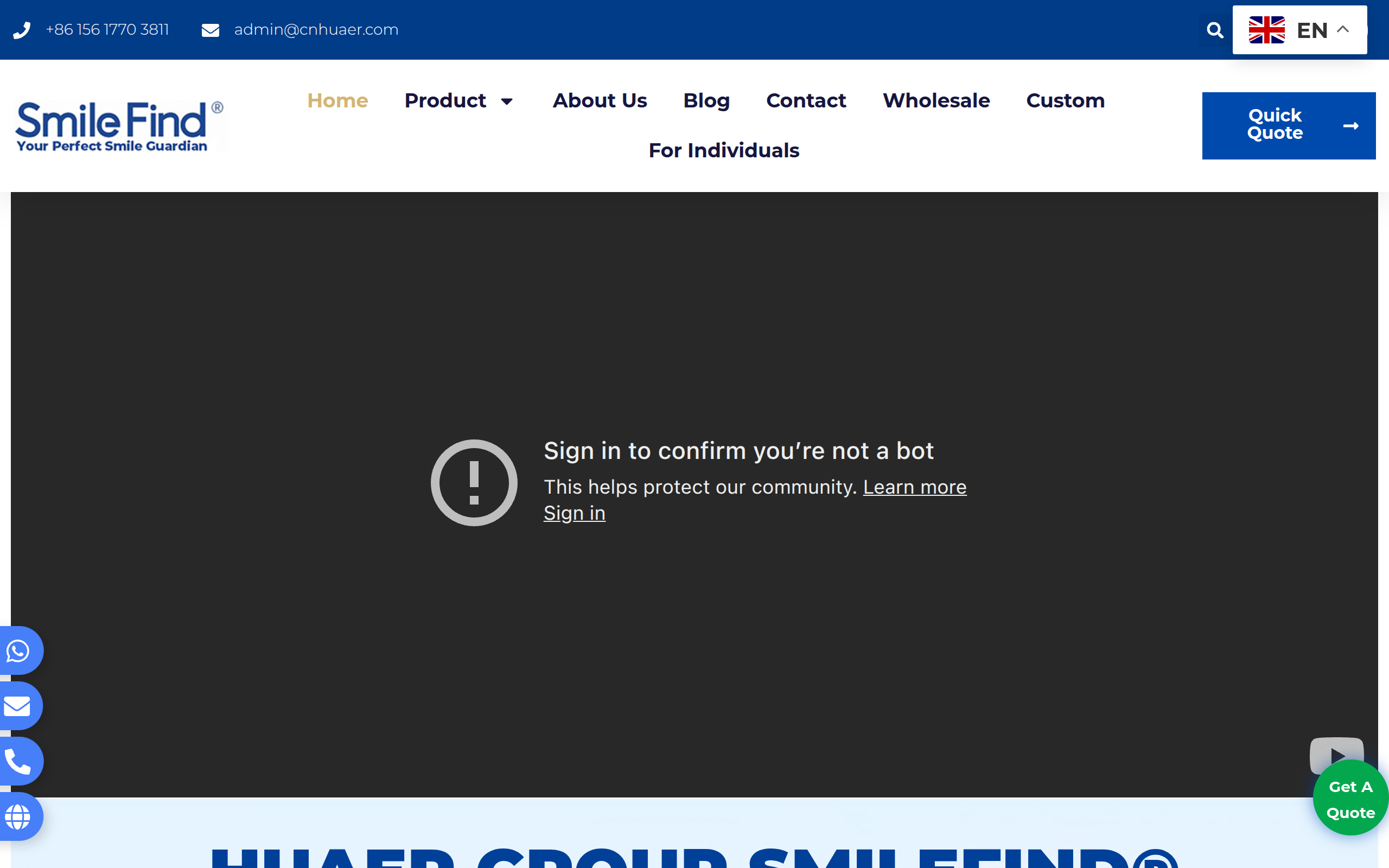 Screenshot of smilefinddent.com