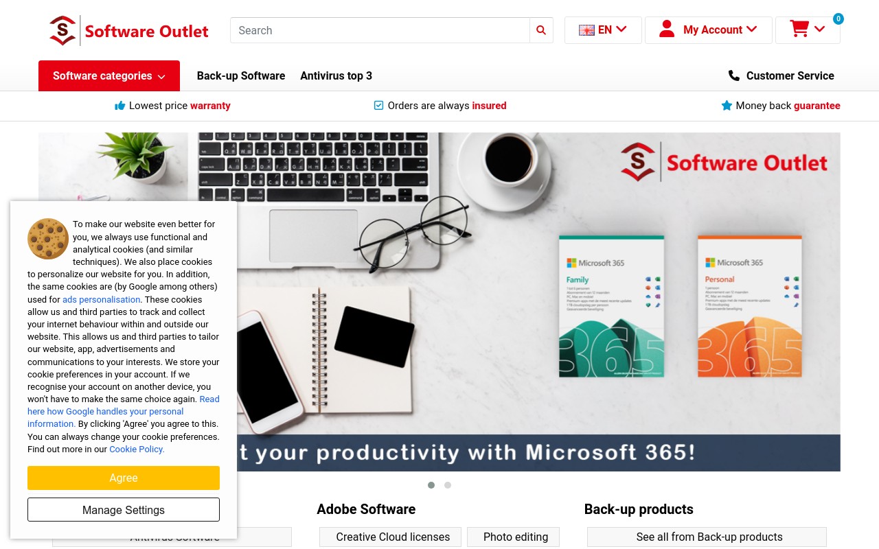 Screenshot of softwareoutlet.com