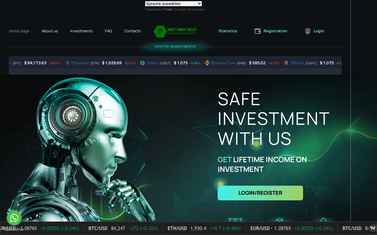 Screenshot of swiftprofitpolicy.com
