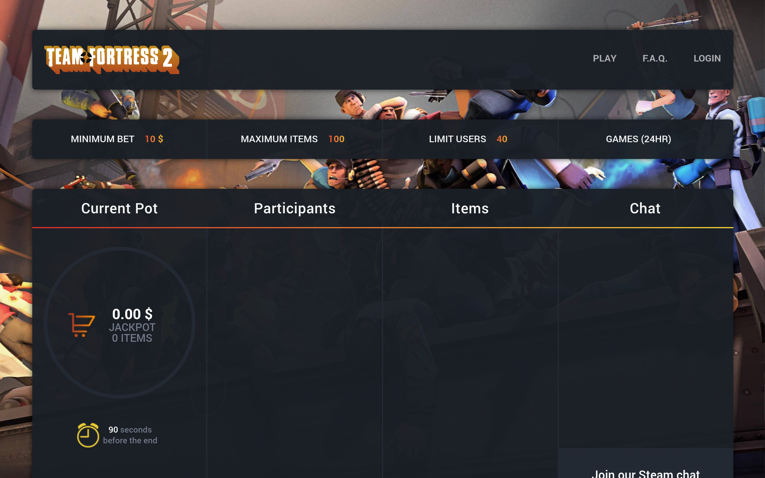 Screenshot of tf2radiance.com