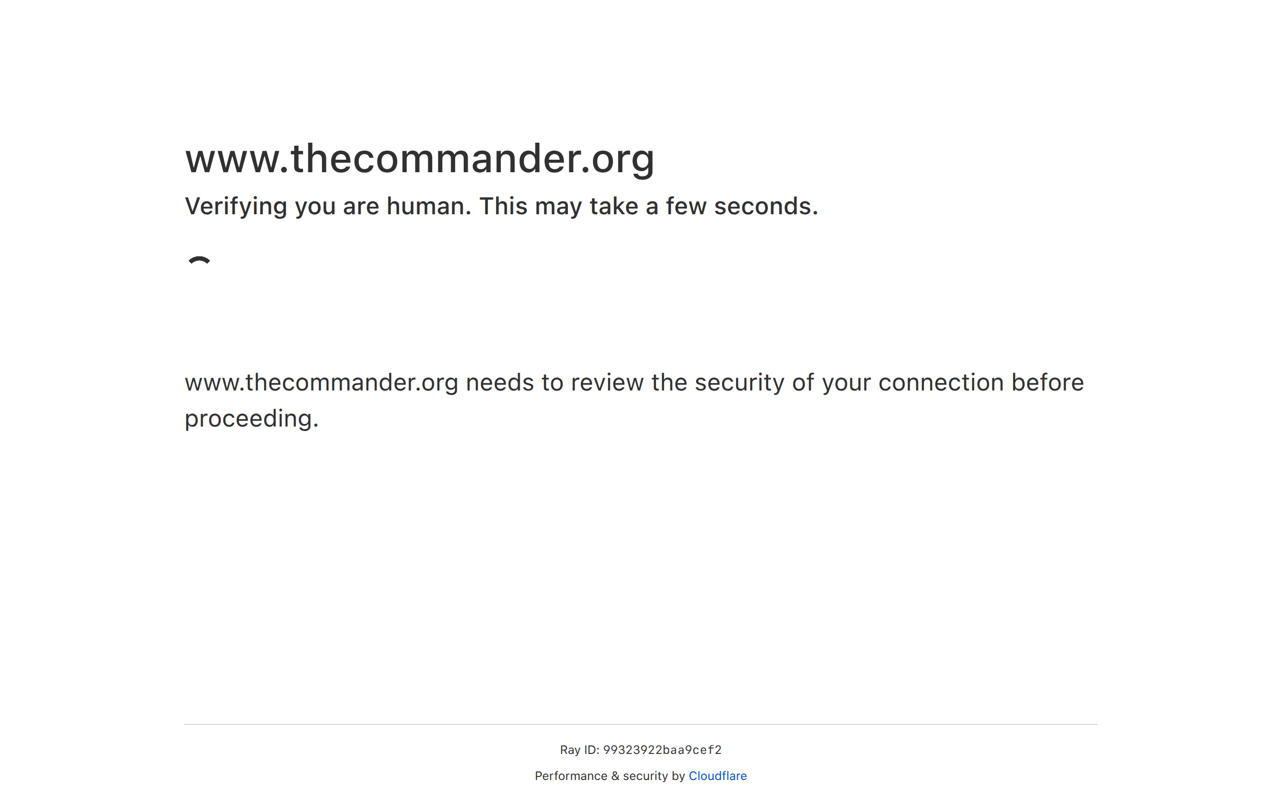Screenshot of thecommander.org