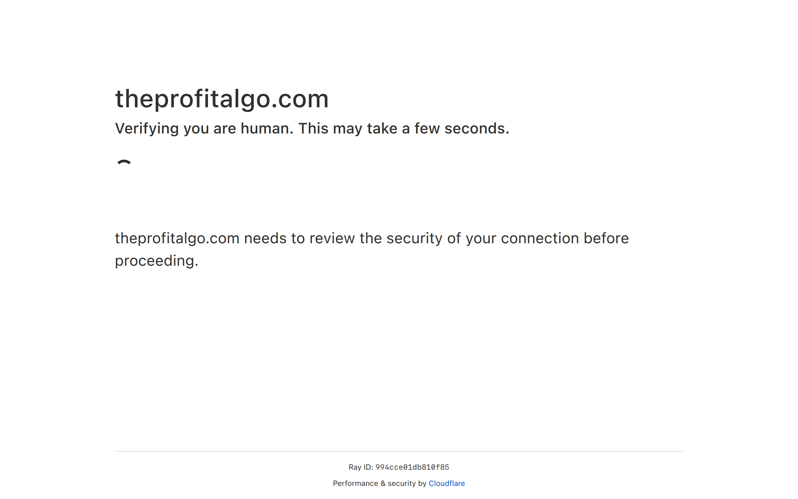 Screenshot of theprofitalgo.com