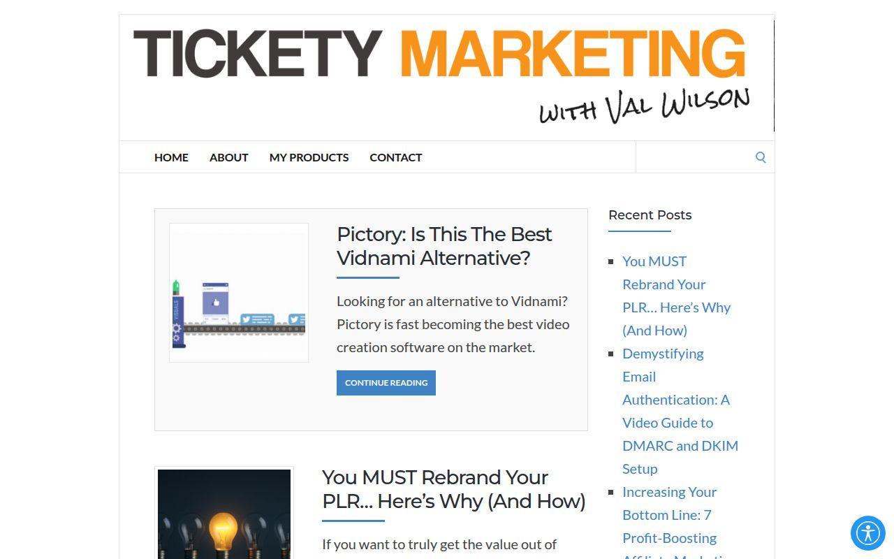 Screenshot of ticketymarketing.com