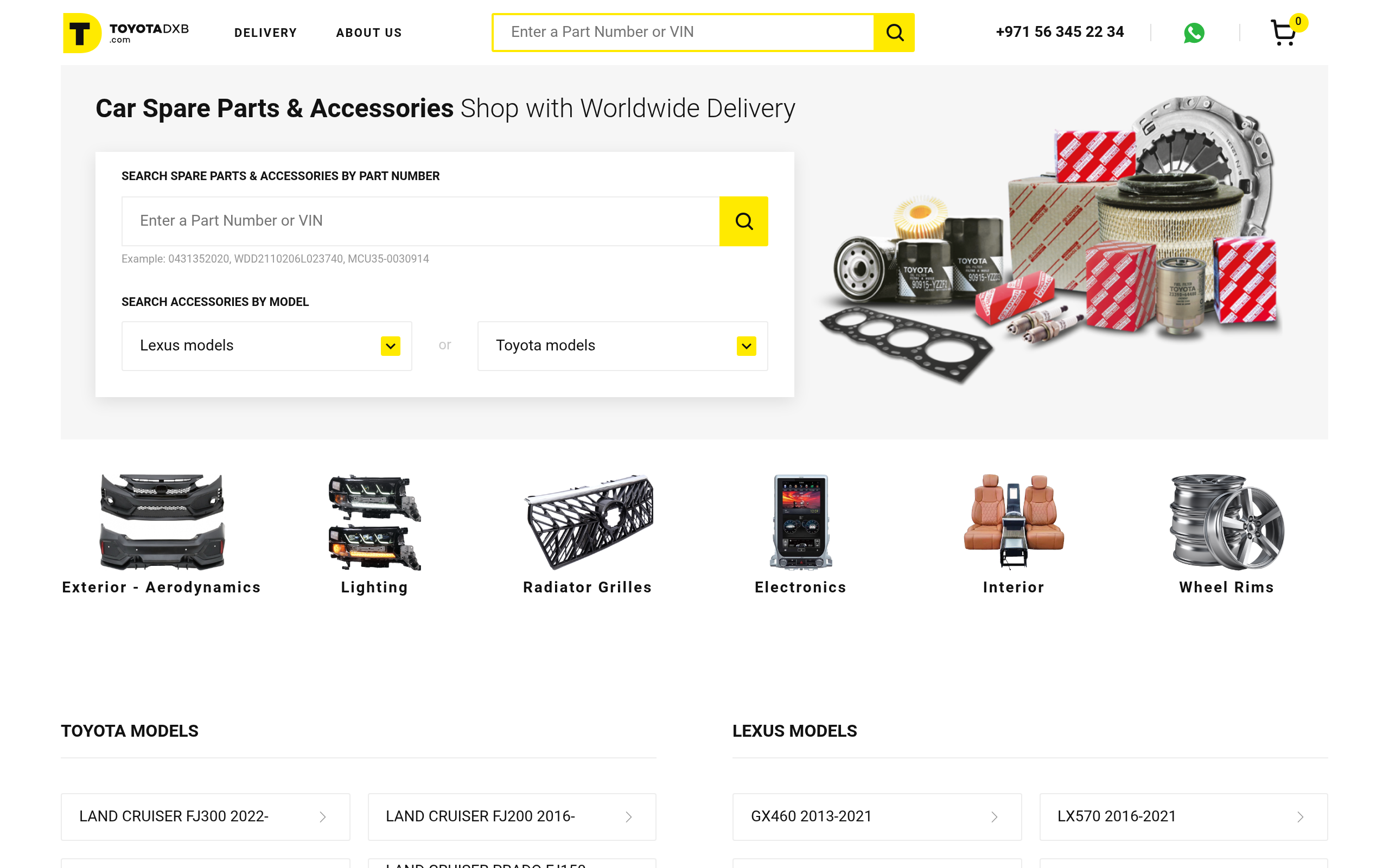 Screenshot of toyotadxb.com