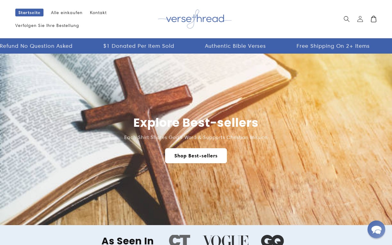 Screenshot of versethread.com