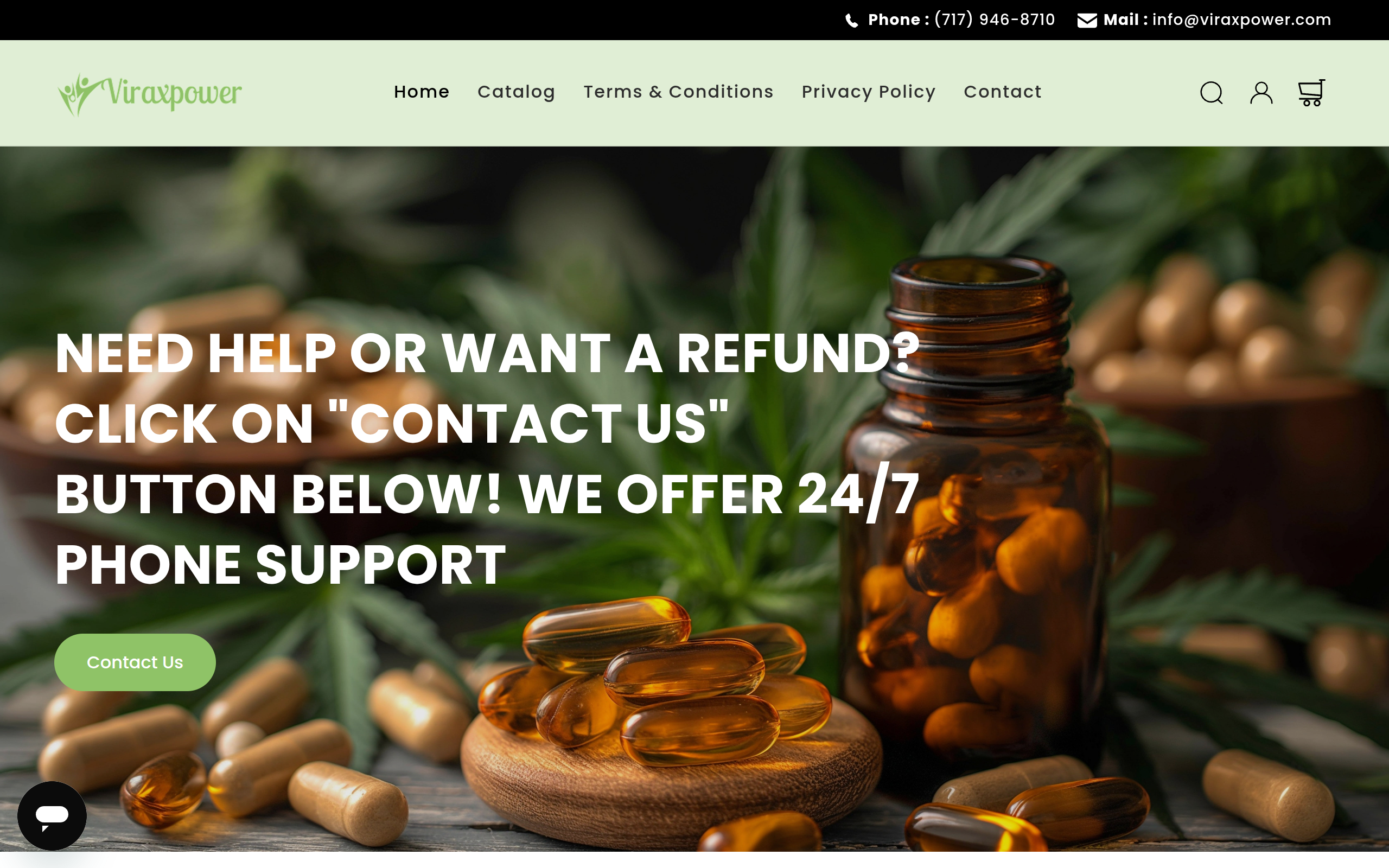 Screenshot of viraxpower.com