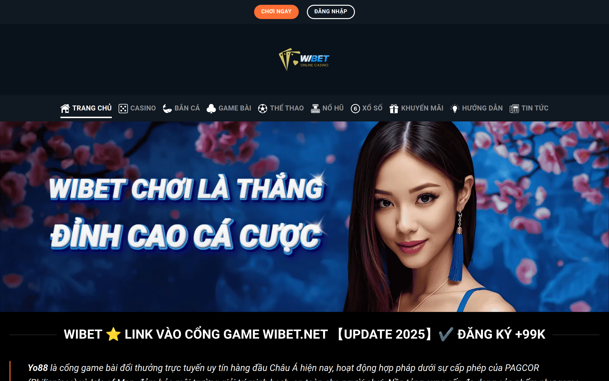 Screenshot of wibet.casino