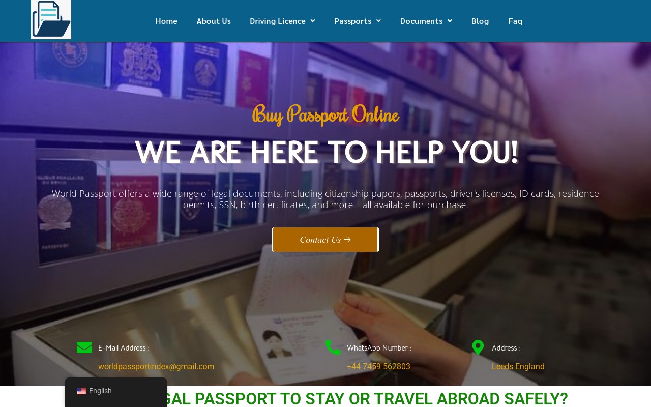 Screenshot of worldpassporte.com