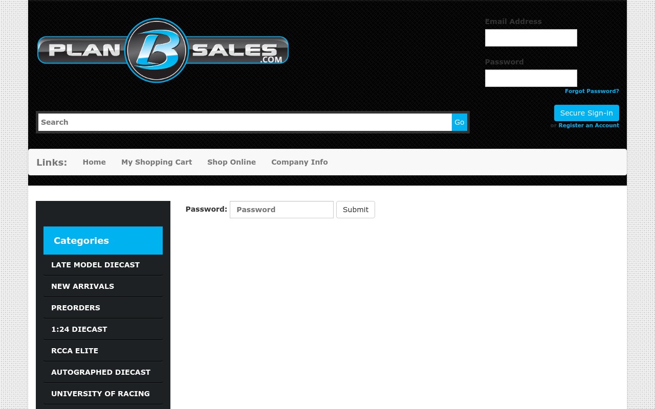 Screenshot of www.planbsales.com