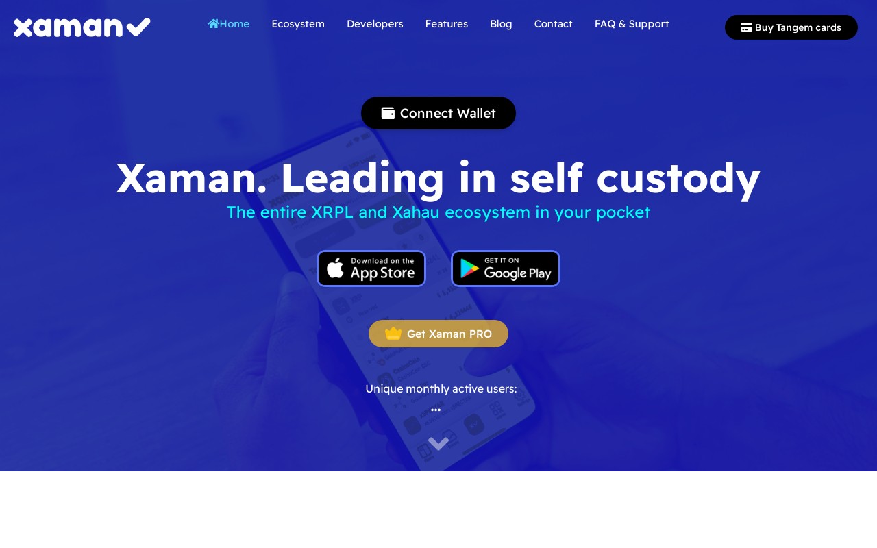 Screenshot of xamanwalletdapp.web.app
